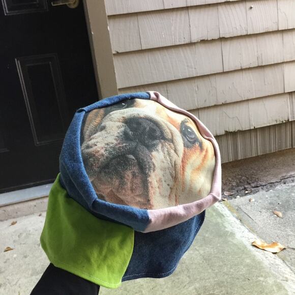 Handmade Dog Printed Upcycled Bucket Hat.-CA2 - Picture 14 of 15